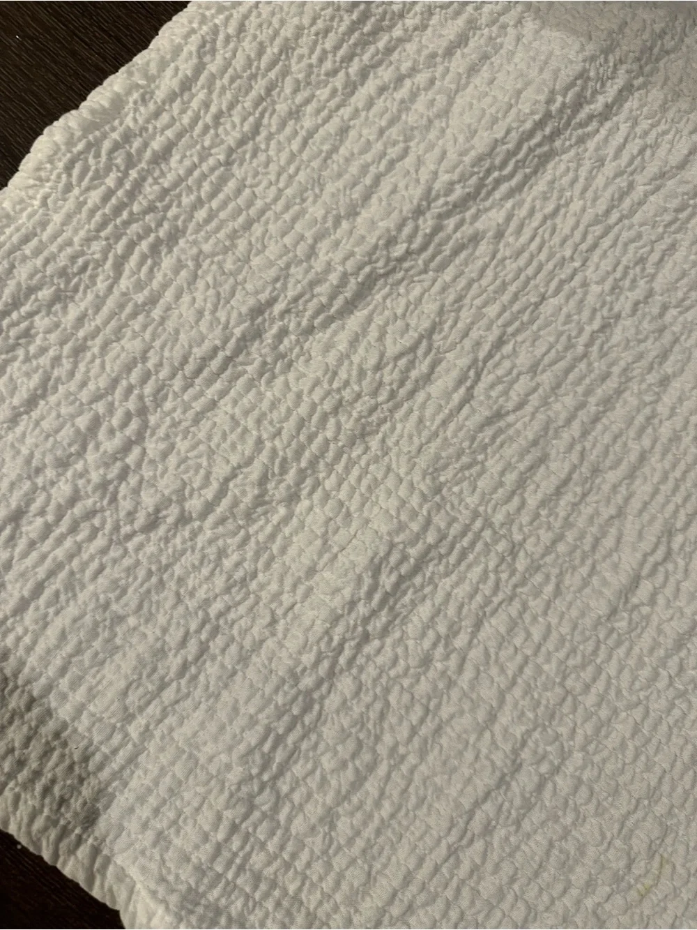 White Textured shower curtain like new